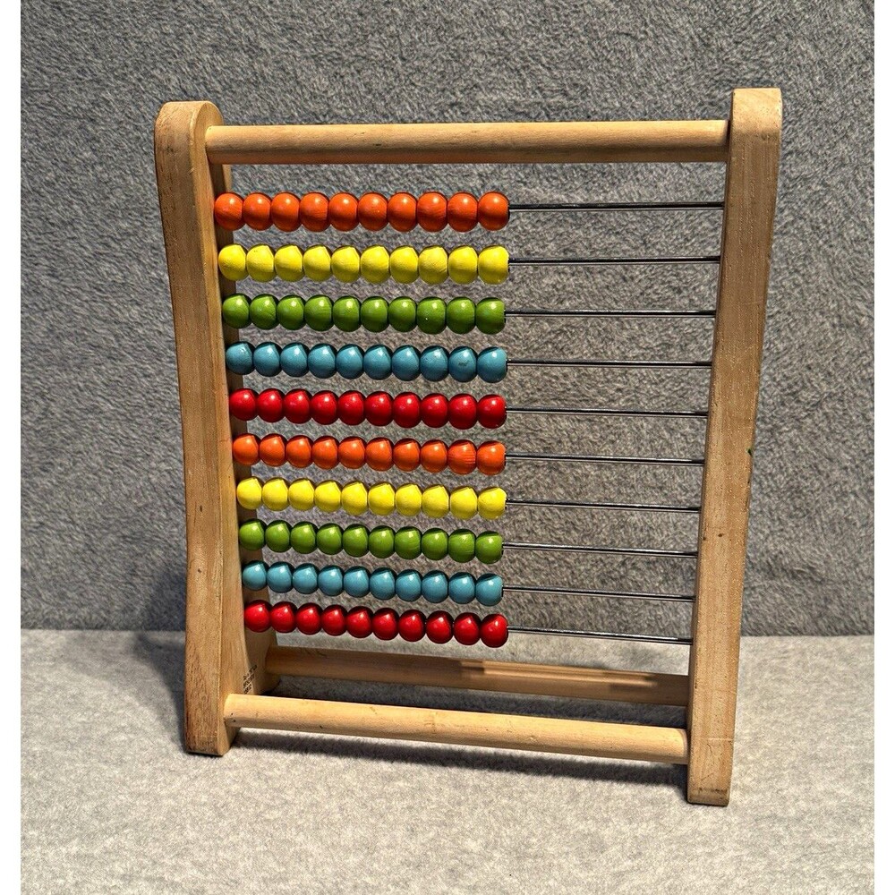 Wooden Abacus Counting Frame Color Beads Homeschool Math Manipulative Toys R Us